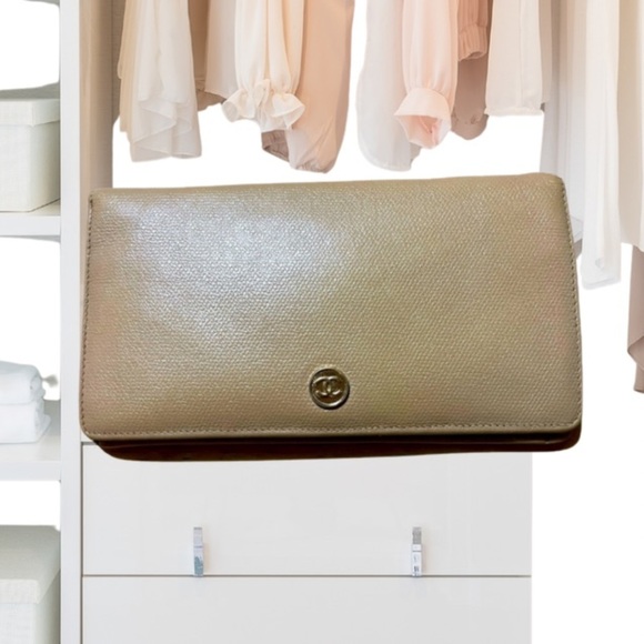 Chanel CoCo Button Long Bi-Fold Wallet, Beige - Picture 16 of 16